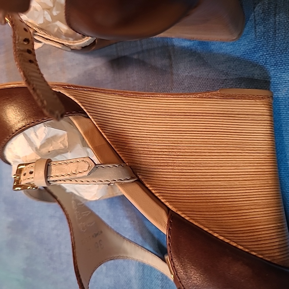 Tod's Zeppa Wedge Sandals Sz 36 New With Box No Sticker View 4